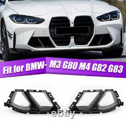 Couverture de grille d'aération latérale de pare-chocs avant de style carbone pour BMW G80 M3 G82 M4 21-23