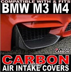 Couvertures de prise d'air avant de style OEM en véritable carbone pour BMW M3 M4 F80 F82