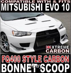 Duc À Prise D'air De Capot En Carbone Pour Mitsubishi Evolution 10 Fq400 Style
