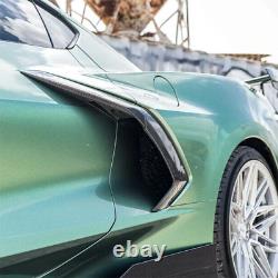 Paire Carbon Fibre Look Moteur Prise Latérale Évents Garniture De Porte Pour Corvette C8