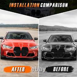 Pour BMW G80 M3 G82 M4 Couverture de Grille de Vent Latéral de Pare-chocs Avant en Fibre de Carbone