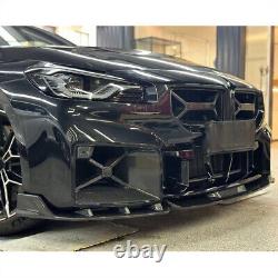 Pour BMW M2 G87 Coupé 2022UP Couverture des inserts de conduits d'admission d'air avant en fibre de carbone sec