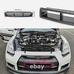 Pour Nissan GTR R35 08-16 JUN Garniture de conduit d'admission de pare-chocs avant en fibre de carbone