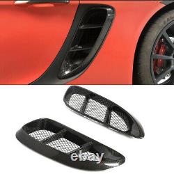 Pour Porsche 718 Boxster Cayman 16-18 Carbon Side Air Scoop Vents Intake Cover