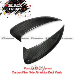 Pour Porsche 981 Cayman Entrée d'air latérale en fibre de carbone Kits de carrosserie brillants