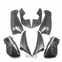 Pour Yamaha YZF R1 2009-2011 Kit de couvercle d'admission d'air en fibre de carbone pour moto, 4 paires.