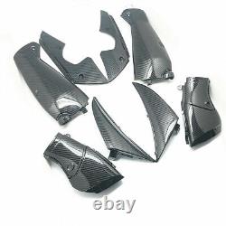 Pour Yamaha YZF R1 2009-2011 Kit de couvercle d'admission d'air en fibre de carbone pour moto, 4 paires.