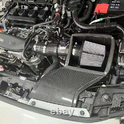 Prise d'air froid à induction à haut débit en fibre de carbone sec pour Honda Civic 11ème 2022+
