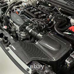 Prise d'air froid à induction à haut débit en fibre de carbone sec pour Honda Civic 11ème 2022+
