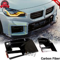 S'adapte BMW M2 G87 Coupé 2022-24 Inserts de conduits d'admission d'air avant en carbone sec Trim