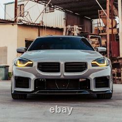 S'adapte BMW M2 G87 Coupé 2022-24 Inserts de conduits d'admission d'air avant en carbone sec Trim