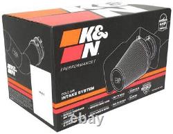 Système d'admission d'air K&N Performance + Filtre à air universel avec dessus en fibre de carbone