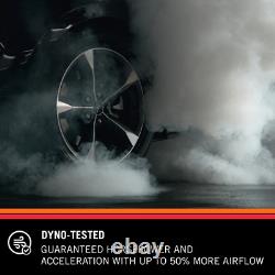 Système d'admission d'air K&N Performance + Filtre à air universel avec dessus en fibre de carbone