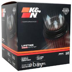 Système d'admission d'air de performance K&N + filtre à air universel avec dessus en fibre de carbone