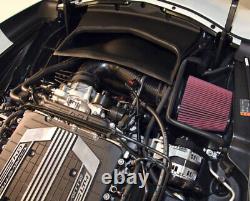 Système d'admission d'air en fibre de carbone K&N 63-3090 pour Chevrolet Corvette Z06 6.2L 15-19