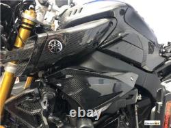 Yamaha Mt10 2016-2021 Entrées d'air en carbone en fibre tissée brillante
